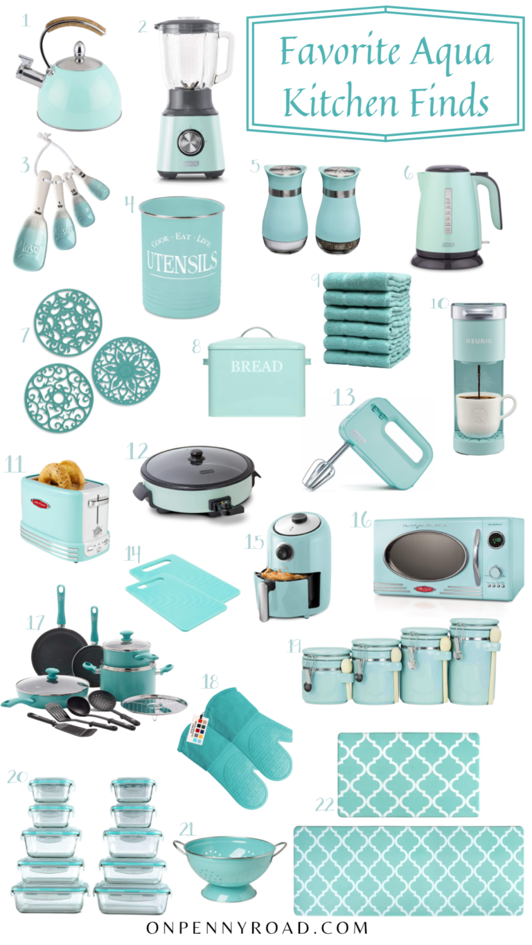 Favorite Aqua Kitchen Finds